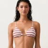 Crochet Stripe Triangle Bikini Top Crochet Stripe Triangle Bikini Top