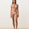 Medium-Coverage Striped Crochet Tie Bikini Briefs Medium-Coverage Striped Crochet Tie Bikini Briefs