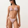 Medium-Coverage Striped Crochet Tie Bikini Briefs Medium-Coverage Striped Crochet Tie Bikini Briefs