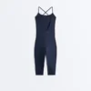 Crossover Back Comfortlux Capri Jumpsuit Crossover Back Comfortlux Capri Jumpsuit