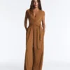Crossover Modal Blend Long Jumpsuit Crossover Modal Blend Long Jumpsuit