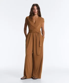 Crossover Modal Blend Long Jumpsuit