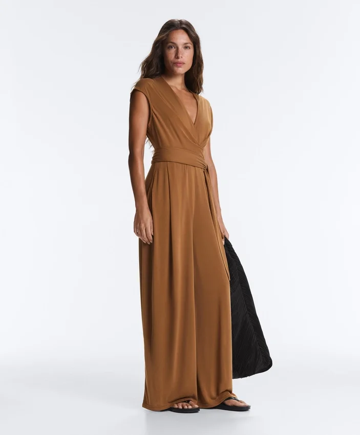 Crossover Modal Blend Long Jumpsuit Crossover Modal Blend Long Jumpsuit