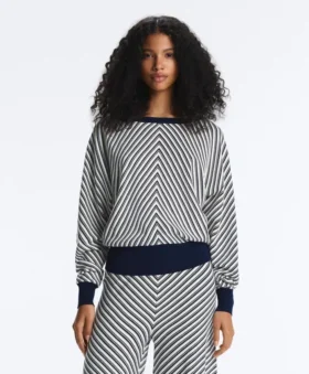 Diagonal Stripe Knit Jumper