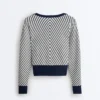 Diagonal Stripe Knit Jumper Diagonal Stripe Knit Jumper