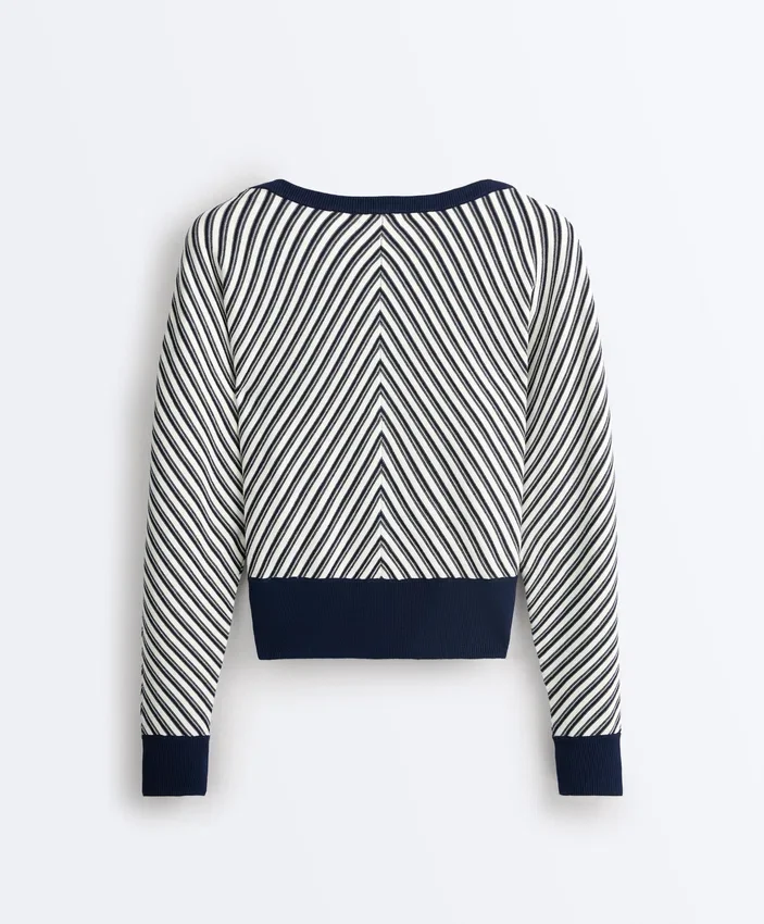 Diagonal Stripe Knit Jumper Diagonal Stripe Knit Jumper