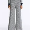 Diagonal Stripe Wide-Leg Knit Trousers Diagonal Stripe Wide-Leg Knit Trousers