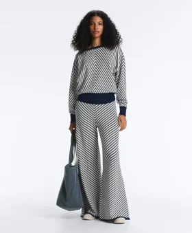 Diagonal Stripe Knit Jumper