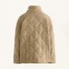 Diamond Quilted Faux-Shearling Jacket Diamond Quilted Faux-Shearling Jacket