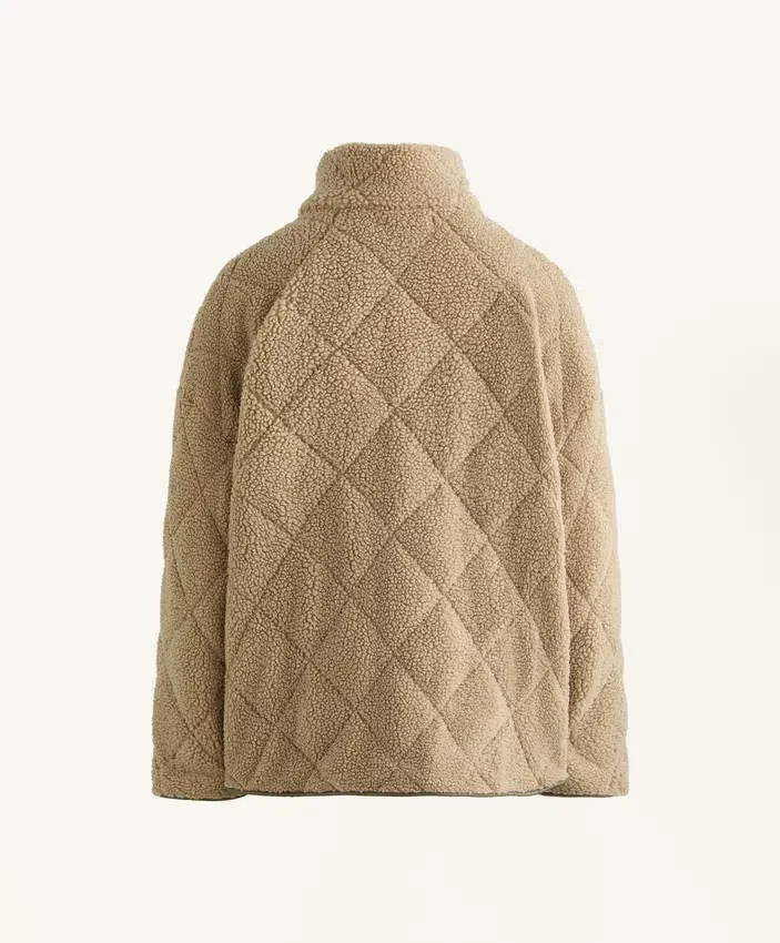 Diamond Quilted Faux-Shearling Jacket Diamond Quilted Faux-Shearling Jacket