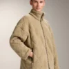 Diamond Quilted Faux-Shearling Jacket Diamond Quilted Faux-Shearling Jacket
