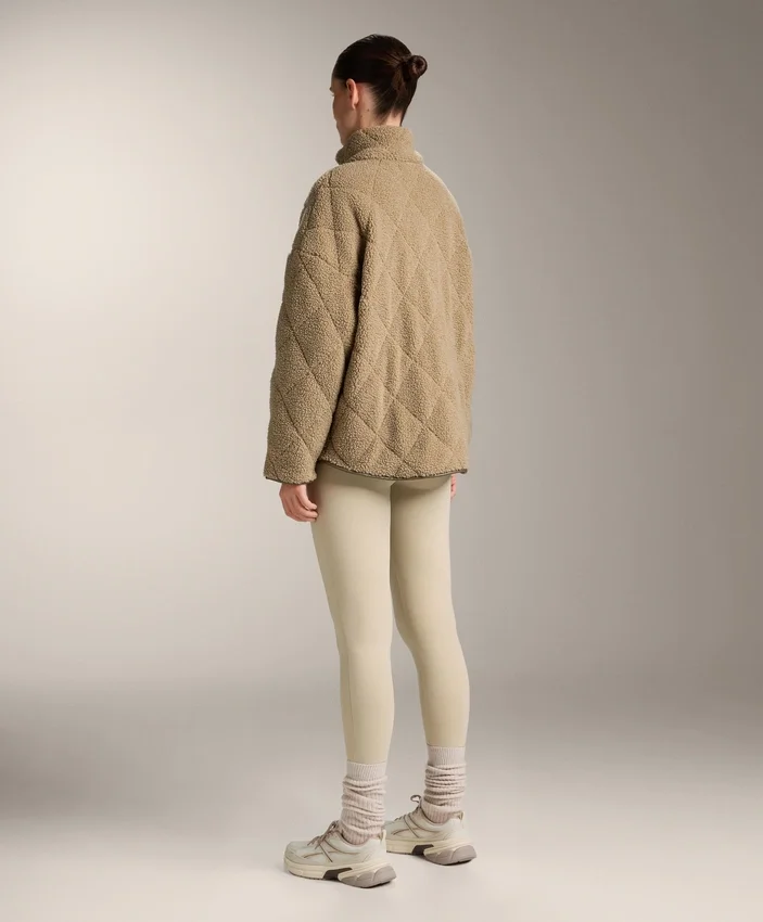 Diamond Quilted Faux-Shearling Jacket Diamond Quilted Faux-Shearling Jacket