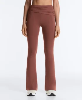 Draped Waist Comfortlux High Rise Flare Trousers