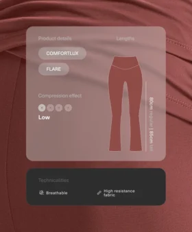 Draped Waist Comfortlux High Rise Flare Trousers