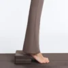 Draped Waist Comfortlux High Rise Flare Trousers Draped Waist Comfortlux High Rise Flare Trousers