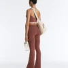 Draped Waist Comfortlux High Rise Flare Trousers Draped Waist Comfortlux High Rise Flare Trousers