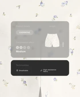 Evermove High-Rise 10Cm Hot Pants with Floral Print