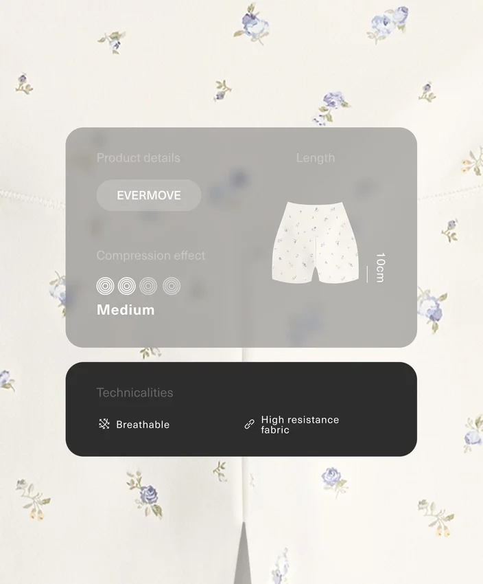 Evermove High-Rise 10Cm Hot Pants with Floral Print Evermove High-Rise 10Cm Hot Pants with Floral Print