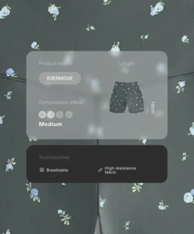 Evermove High-Rise 10Cm Hot Pants with Floral Print