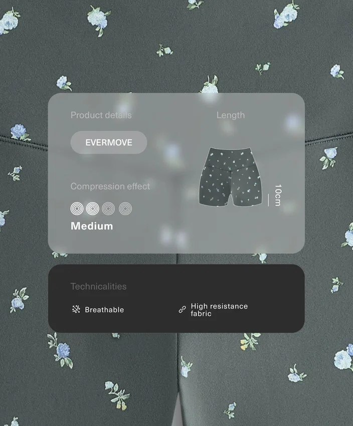 Evermove High-Rise 10Cm Hot Pants with Floral Print Evermove High-Rise 10Cm Hot Pants with Floral Print