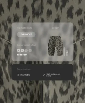 Evermove High-Rise 20Cm Leopard Print Cycle Leggings