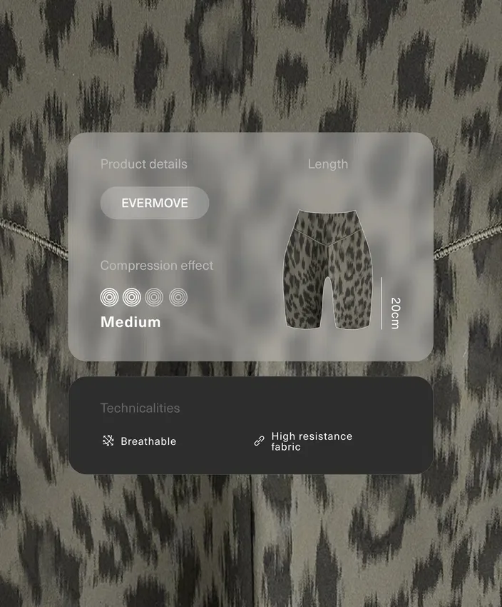 Evermove High-Rise 20Cm Leopard Print Cycle Leggings Evermove High-Rise 20Cm Leopard Print Cycle Leggings