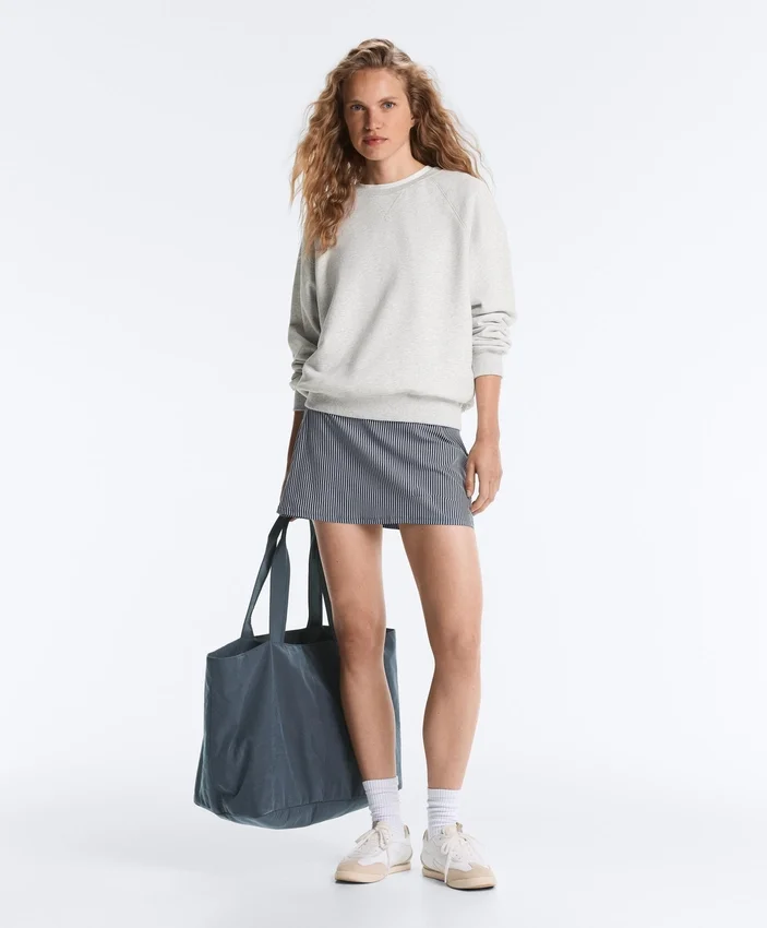 Evermove High Rise Striped Short Skirt Evermove High Rise Striped Short Skirt