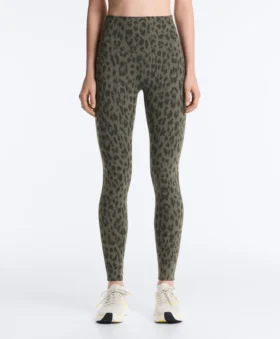 Evermove Leopard Print High-Rise Ankle-Length Leggings