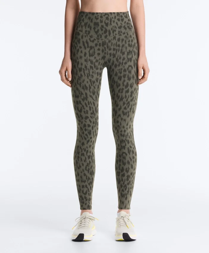 Evermove Leopard Print High-Rise Ankle-Length Leggings Evermove Leopard Print High-Rise Ankle-Length Leggings