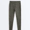 Evermove Leopard Print High-Rise Ankle-Length Leggings Evermove Leopard Print High-Rise Ankle-Length Leggings