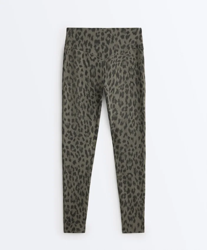 Evermove Leopard Print High-Rise Ankle-Length Leggings Evermove Leopard Print High-Rise Ankle-Length Leggings