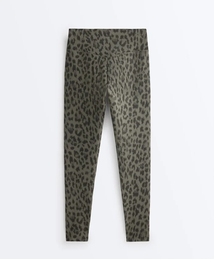 Evermove Leopard Print High-Rise Ankle-Length Leggings Evermove Leopard Print High-Rise Ankle-Length Leggings