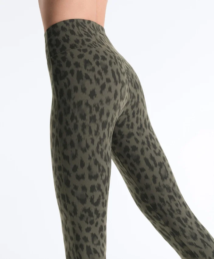 Evermove Leopard Print High-Rise Ankle-Length Leggings Evermove Leopard Print High-Rise Ankle-Length Leggings