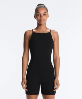 Evermove Open-Back Short Jumpsuit