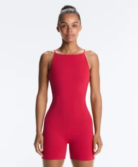 Evermove Open-Back Short Jumpsuit