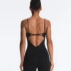 Evermove Open-Back Short Jumpsuit Evermove Open-Back Short Jumpsuit