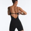 Evermove Open-Back Short Jumpsuit Evermove Open-Back Short Jumpsuit