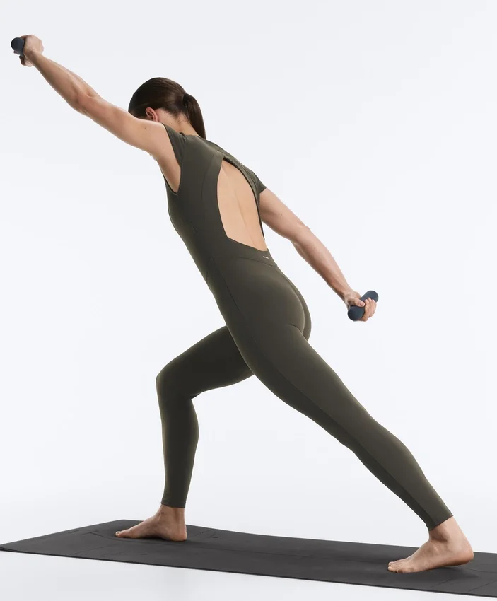 Evermove Short-Sleeve Long Jumpsuit Evermove Short-Sleeve Long Jumpsuit