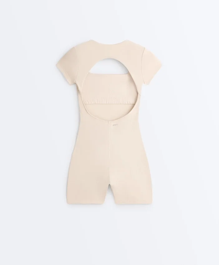 Evermove Square Neck Short Jumpsuit Evermove Square Neck Short Jumpsuit