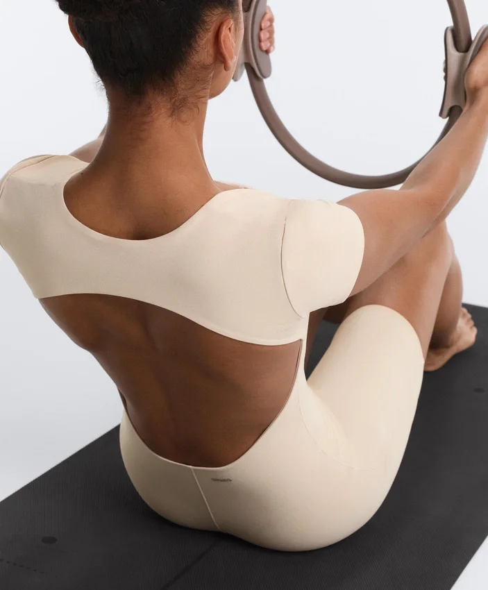 Evermove Square Neck Short Jumpsuit Evermove Square Neck Short Jumpsuit