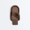 Faux Fur Mittens with Elasticated Cuff Faux Fur Mittens with Elasticated Cuff