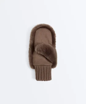 Faux Fur Mittens with Elasticated Cuff Faux Fur Mittens with Elasticated Cuff