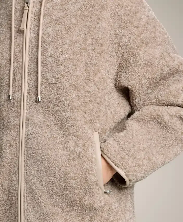 Faux-Shearling Hooded Jacket Faux-Shearling Hooded Jacket