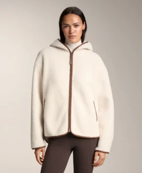 Faux-Shearling Jacket with Hood Faux-Shearling Jacket with Hood