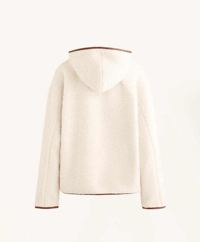 Faux-Shearling Jacket with Hood Faux-Shearling Jacket with Hood