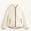 Faux-Shearling Jacket with Hood Faux-Shearling Jacket with Hood