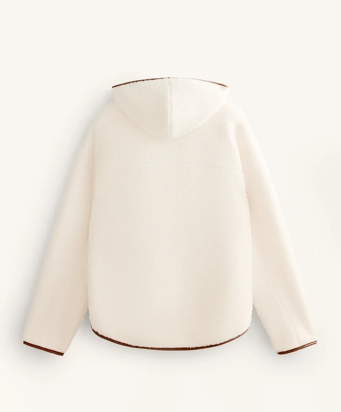 Faux-Shearling Jacket with Hood Faux-Shearling Jacket with Hood