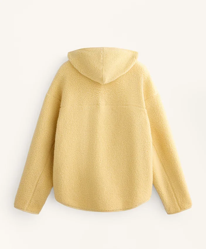Faux-Shearling Jacket with Hood Faux-Shearling Jacket with Hood