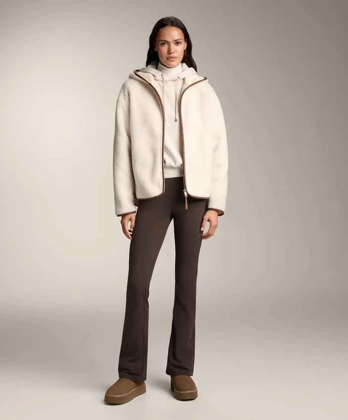 Faux-Shearling Jacket with Hood Faux-Shearling Jacket with Hood