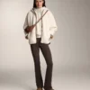 Faux-Shearling Jacket with Hood Faux-Shearling Jacket with Hood